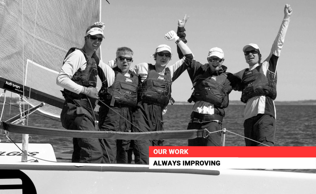 Melges 24 2015 World Champion EFG Team Photographed by Mick Anderson Text Our Work Always improving Odu Moser Rene Schenk Paval Thonen Patrick Zaugg Chris Rast