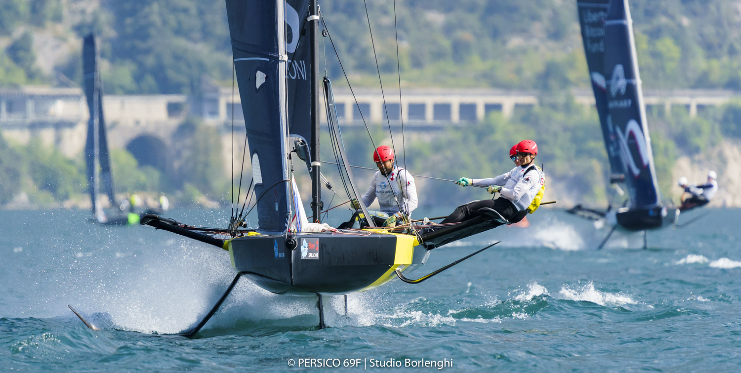 Chris Rast of Swiss performance Sailing, Richard Davies and will allow sailing in Lake Garda on Persico F69